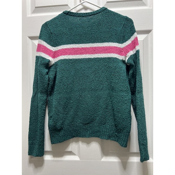 abercrombie kids Other - Abercrombie Kids Size 13/14 Girls Long Sleeve Sweater Green with white and pink